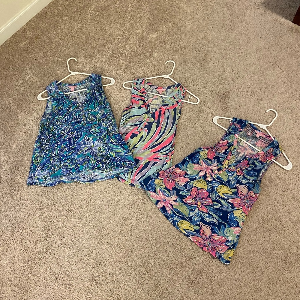 3 Lilly pulitzers Essie tops